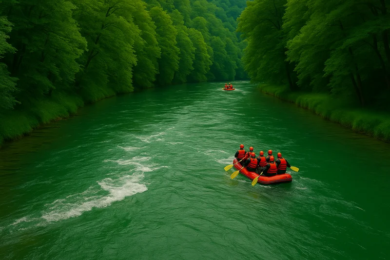 Una rafting Japodski otoci u blizini Bihaća.