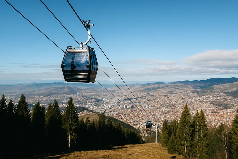 Sarajevska žičara, planina Trebević iznad Sarajeva.