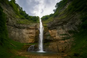 Skakavac Waterfall, a 98-meter cascade above Sarajevo in Nahorevo area