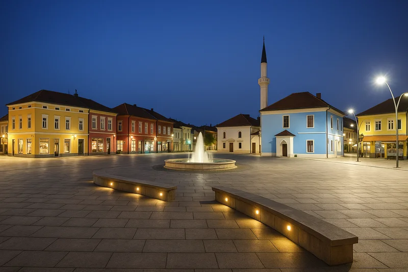 Tuzla: Glavni trg fontana, u Tuzli