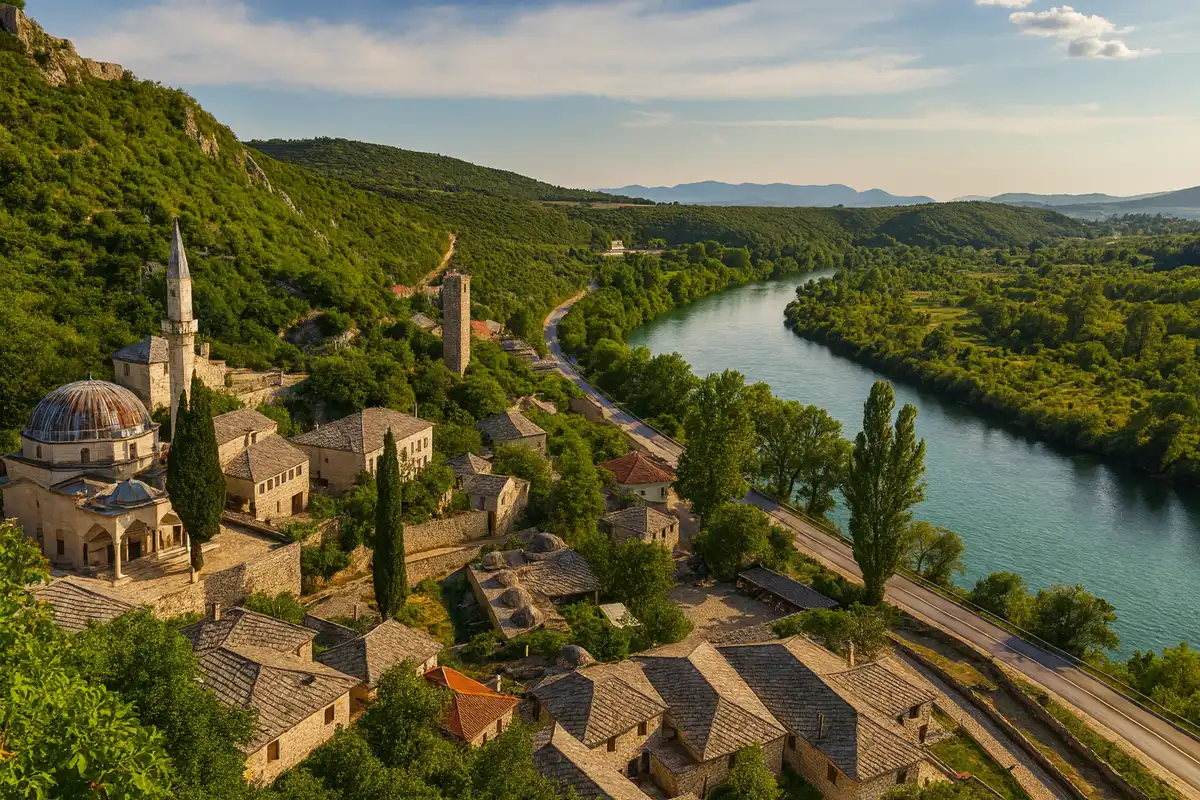 U Počitelju se mogu vidjeti impresivni ostaci utvrde na brdu, koja dominira naseljem, kao i čitav niz objekata osmanske arhitekture: najveća znamenitost je Šišman Ibrahim-pašina (Hadži Alijina) džamija iz 1563. godine, klasično zdanje s jednom kupolom i vitkim minaretom.