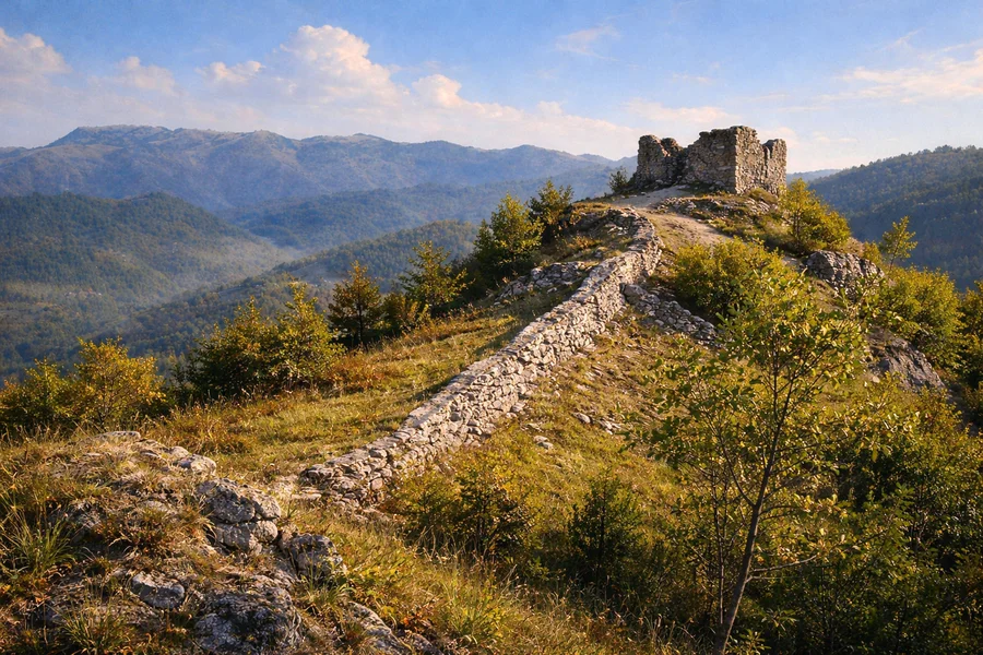 Zidine stare kule osmatračnice na Jagatu iznad Priboja