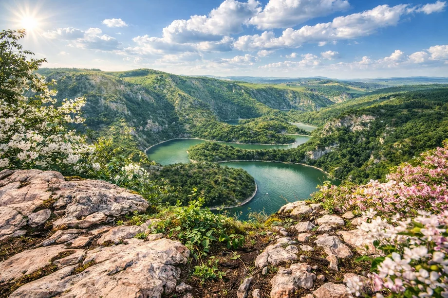 Proljetni meandri Uvca – vidikovac, behar i vedro jutro