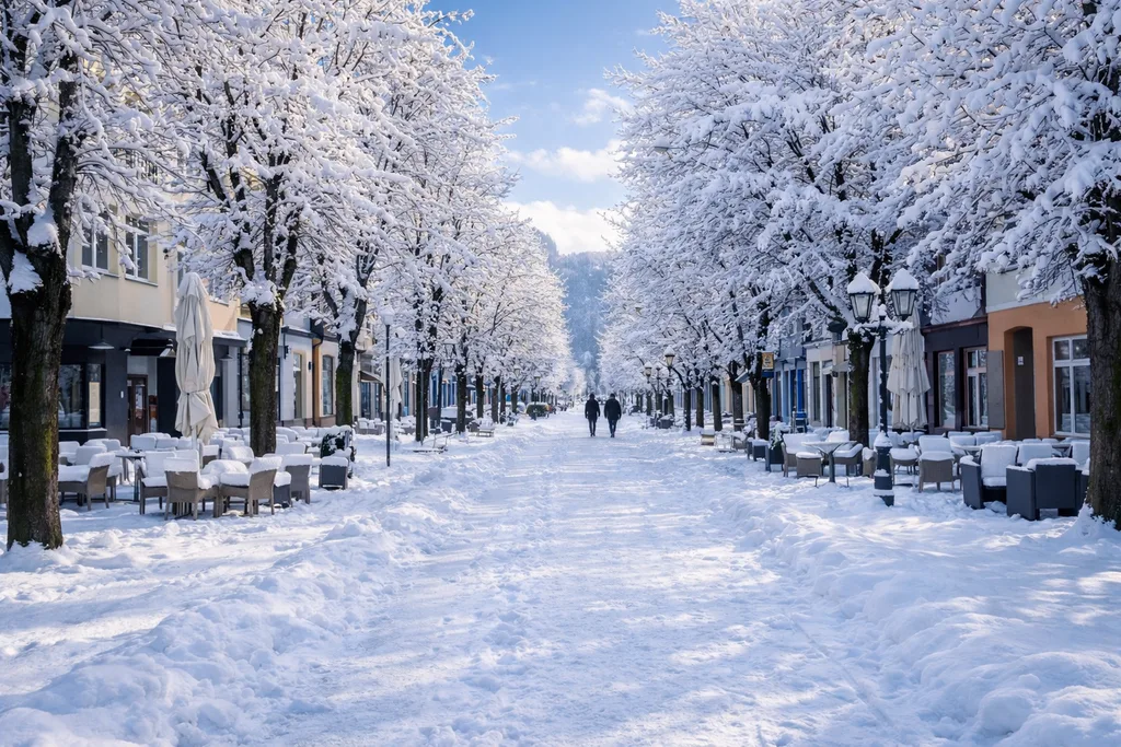 Bijelo Polje zimi, snijeg i centar grada