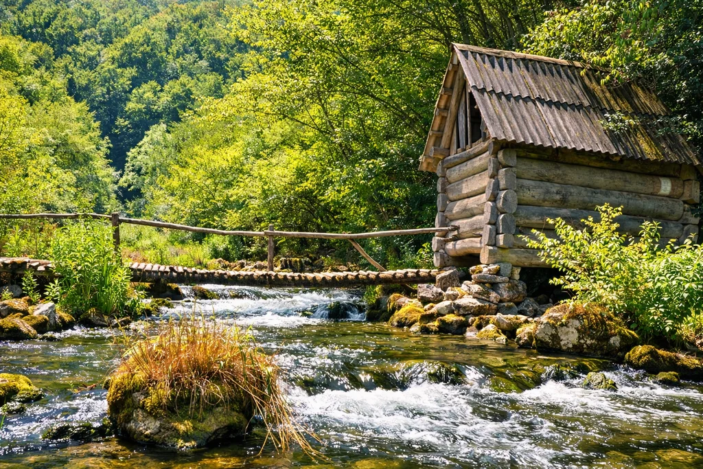 Izvor rijeke Sane kod Sanskog Mosta, bistra voda i zelenilo uz izvor